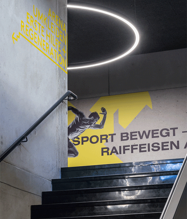 Zu sehen ist eine Animation des Raiffeisen Sportparks in Graz.