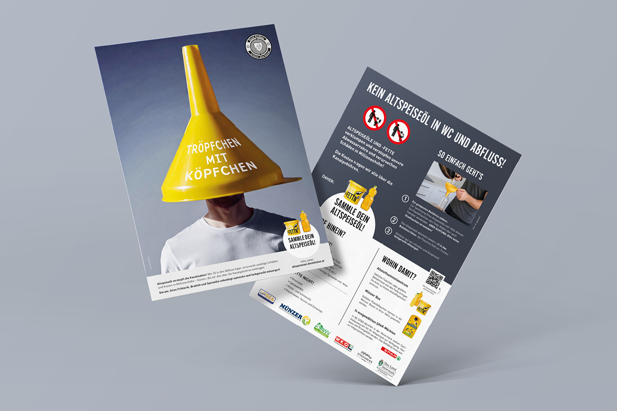 Tröpfchen mit Köpfchen - Altspeiseöl - Flyer